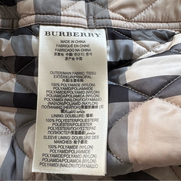 Burberry BRIT Nylon Diamond Quilted Belted & Hooded Parka - Olive - Picture 7 of 16